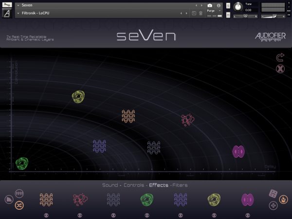 Seven effects GUI