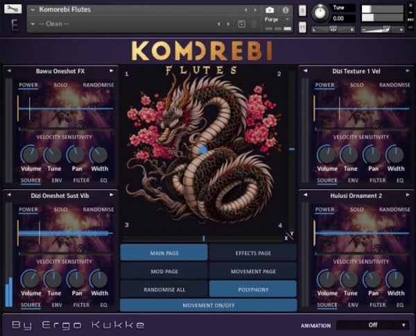 Komorebi Flutes GUI