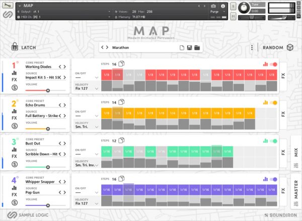 Modern Animated Percussion GUI