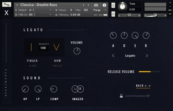 Classica Double Bass GUI 2