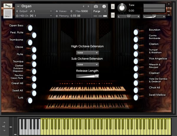 Pipe Organ GUI