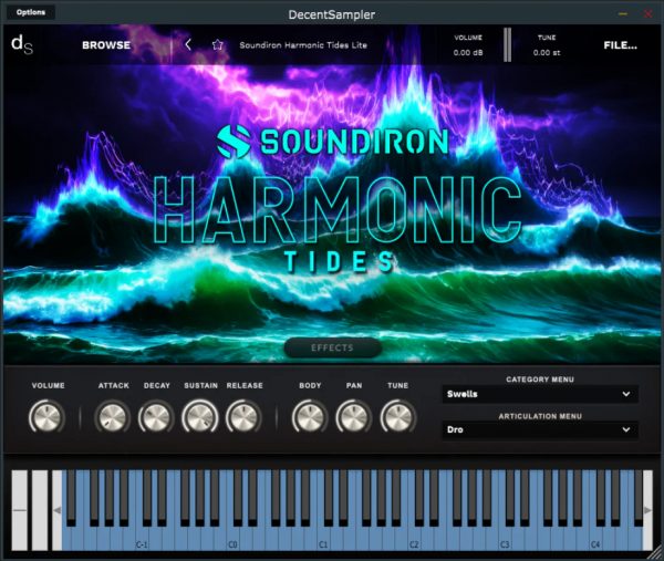 Harmonic Tides Decent Sampler GUI