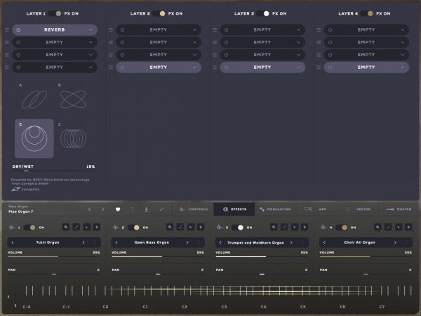 Pipe Organ effects GUI