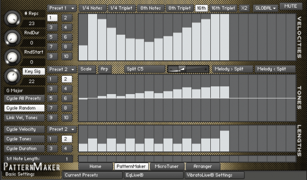 Concert Strings 2 Pattern GUI