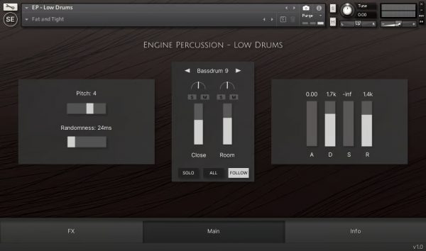 Engine Percussion Low Drums GUI 1