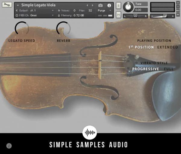 Simple Legato Viola GUI