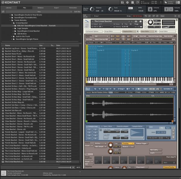 Cristal Baschet Kontakt GUI