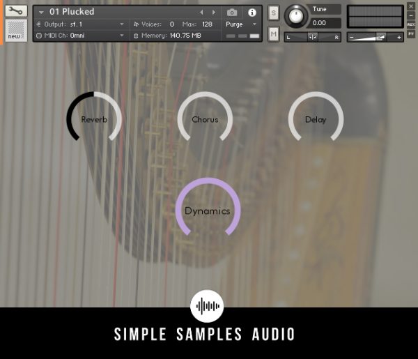 Simple Concert Harp GUI