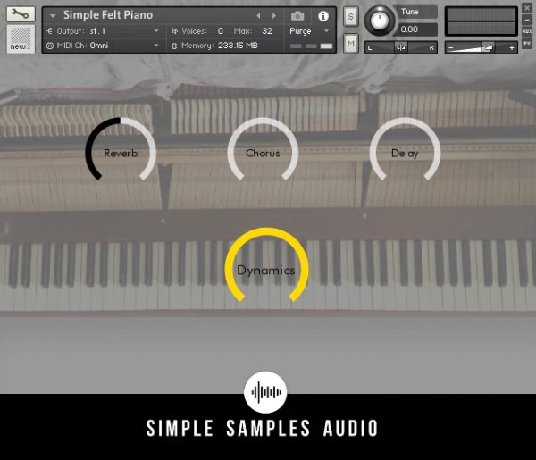 Simple Felt Piano GUI