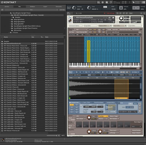 Upright Pianos Kontakt GUI