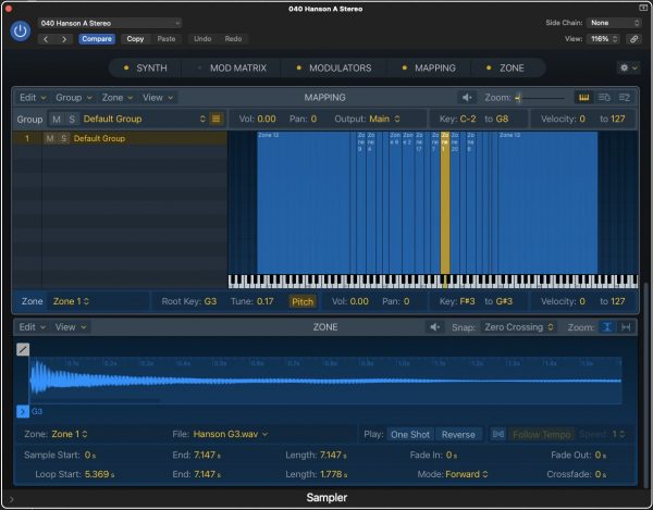 Upright Pianos Logic Sampler GUI