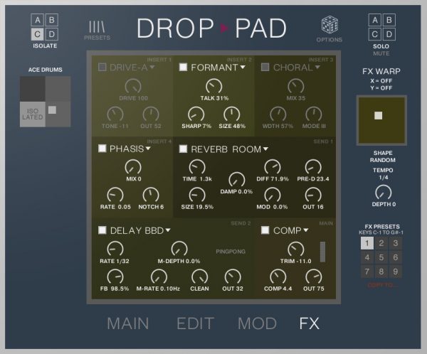 Drop Pad 3 FX Page