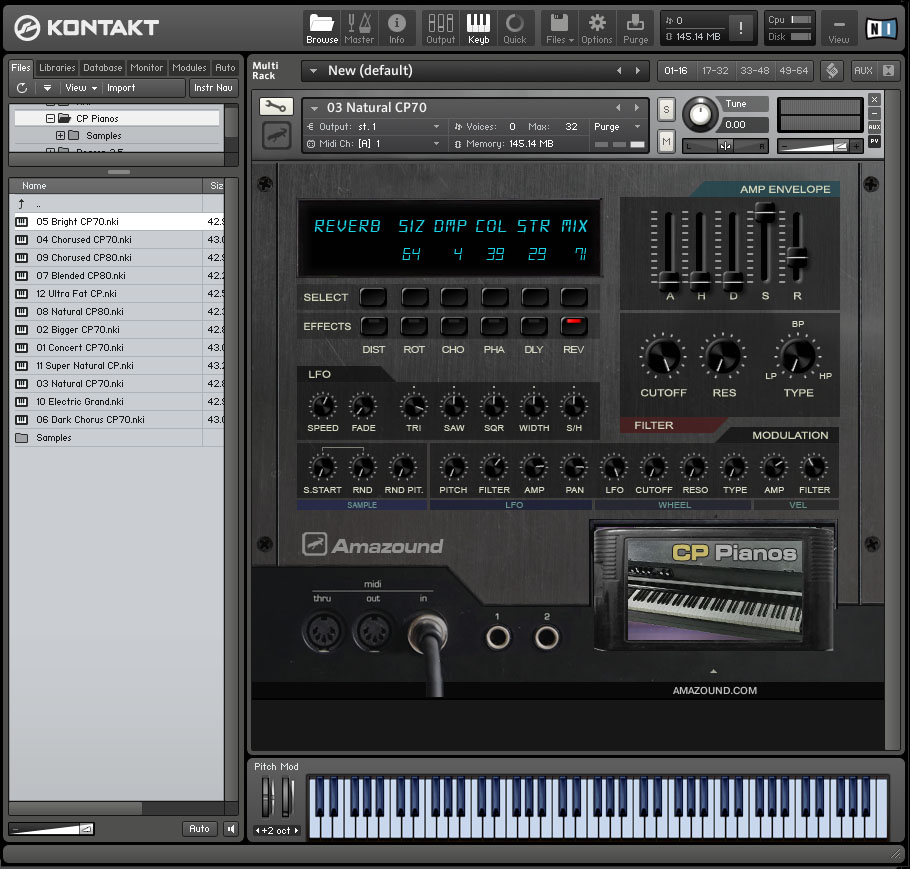 CP Pianos presets GUI