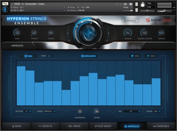 Hyperion Strings Ensemble GUI 4