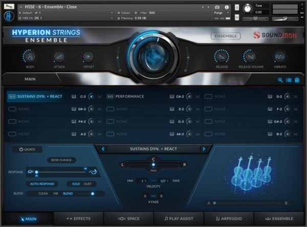 Hyperion Strings Ensemble GUI