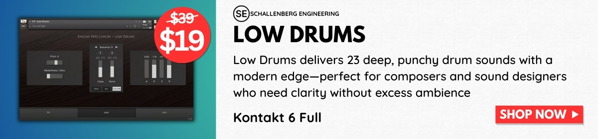 Low Drums by Schallenberg Engineering Weekly Featured Deal small banner