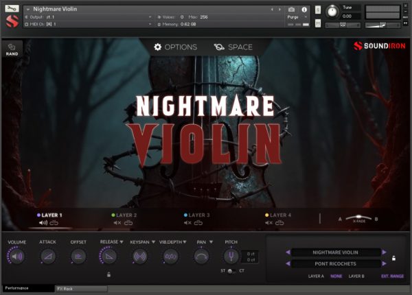 Nightmare Violin Kontakt GUI
