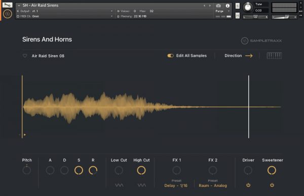 Sirens and Horns GUI