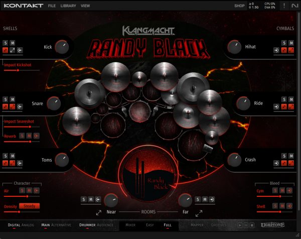 Klangmacht Drums Randy Black GUI