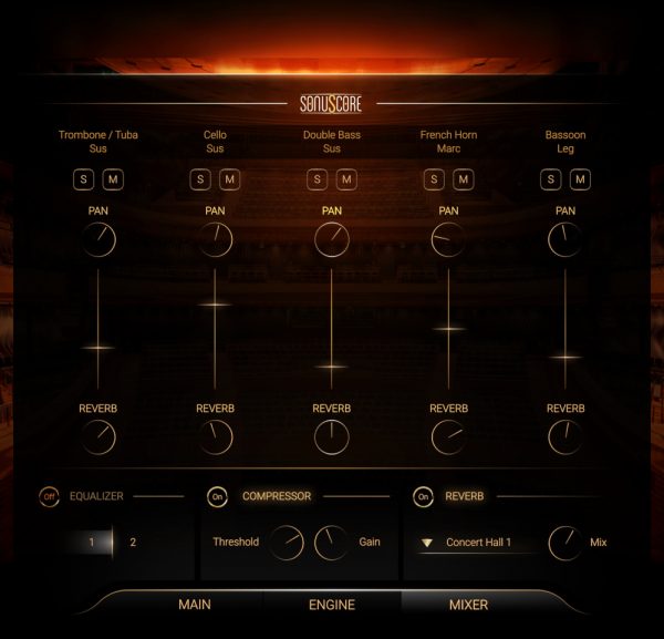 The Orchestra mixer GUI